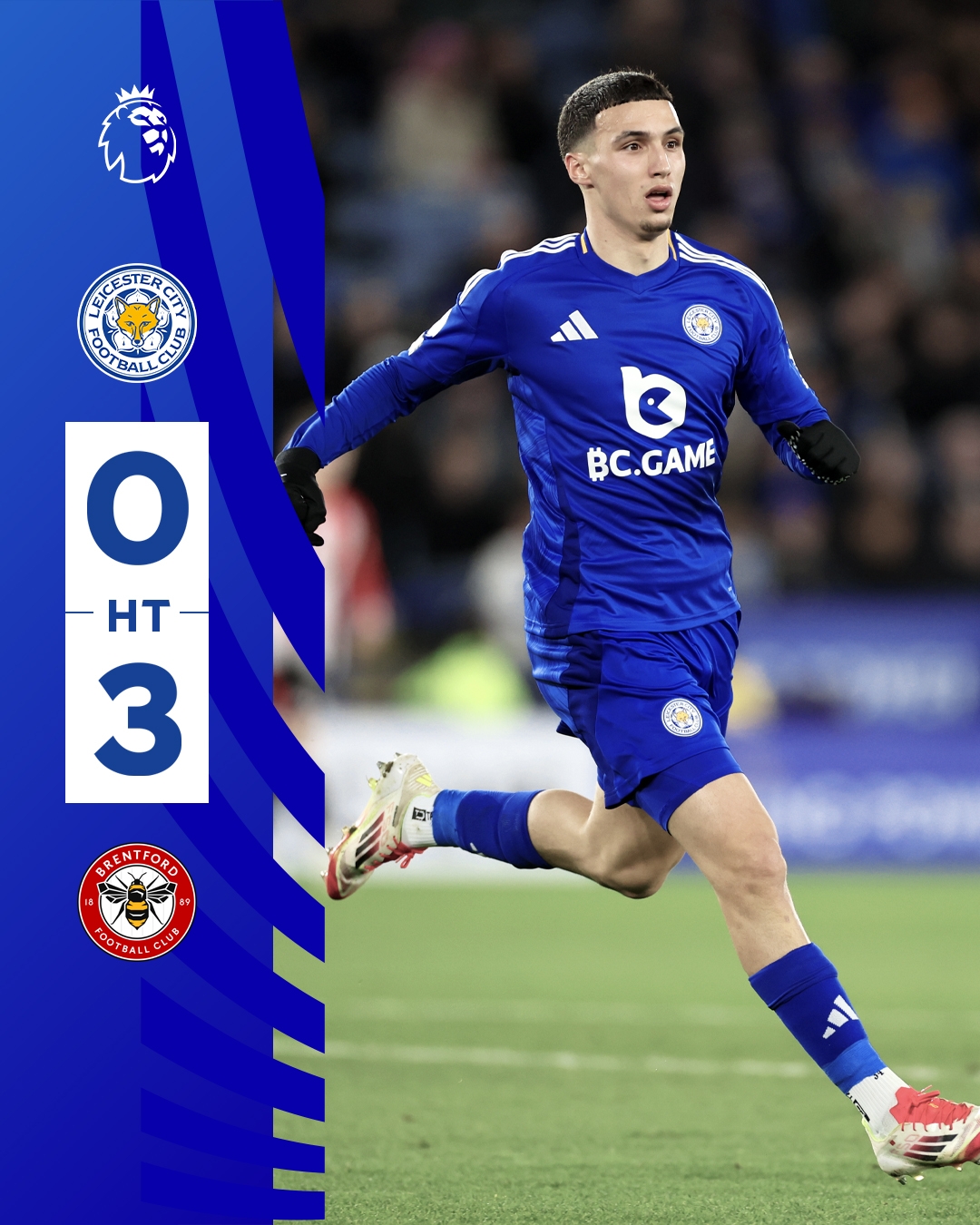  半場0-3！萊斯特若不進球輸球，將主場6連敗0進球創(chuàng)歷史最糟戰(zhàn)績