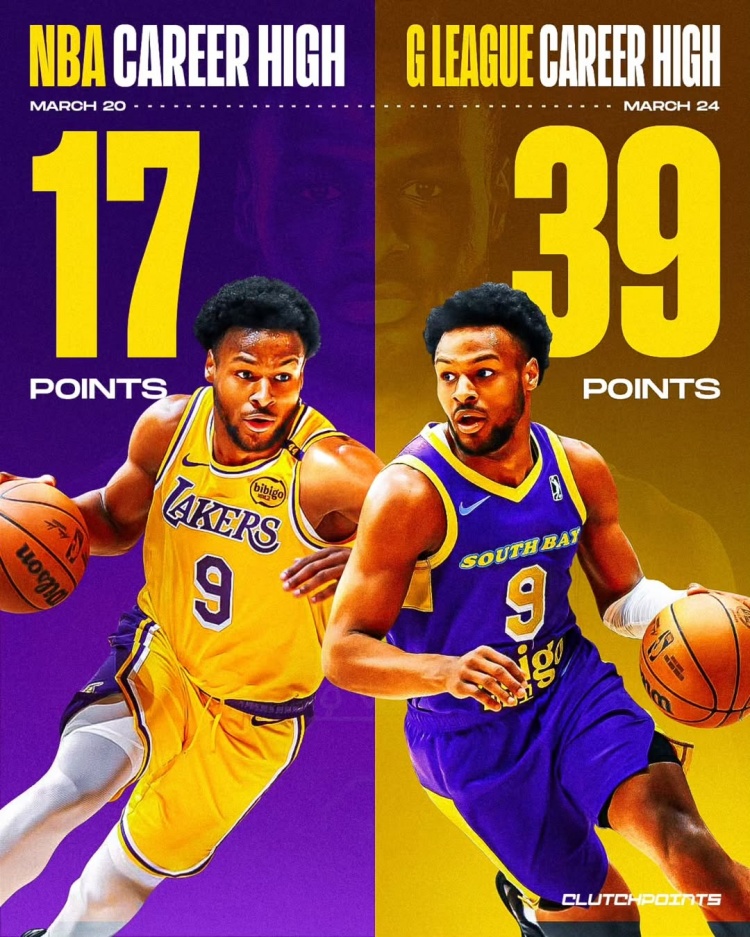  在進(jìn)步！布朗尼一周內(nèi)先后創(chuàng)下個(gè)人NBA和G聯(lián)盟單場(chǎng)得分新紀(jì)錄