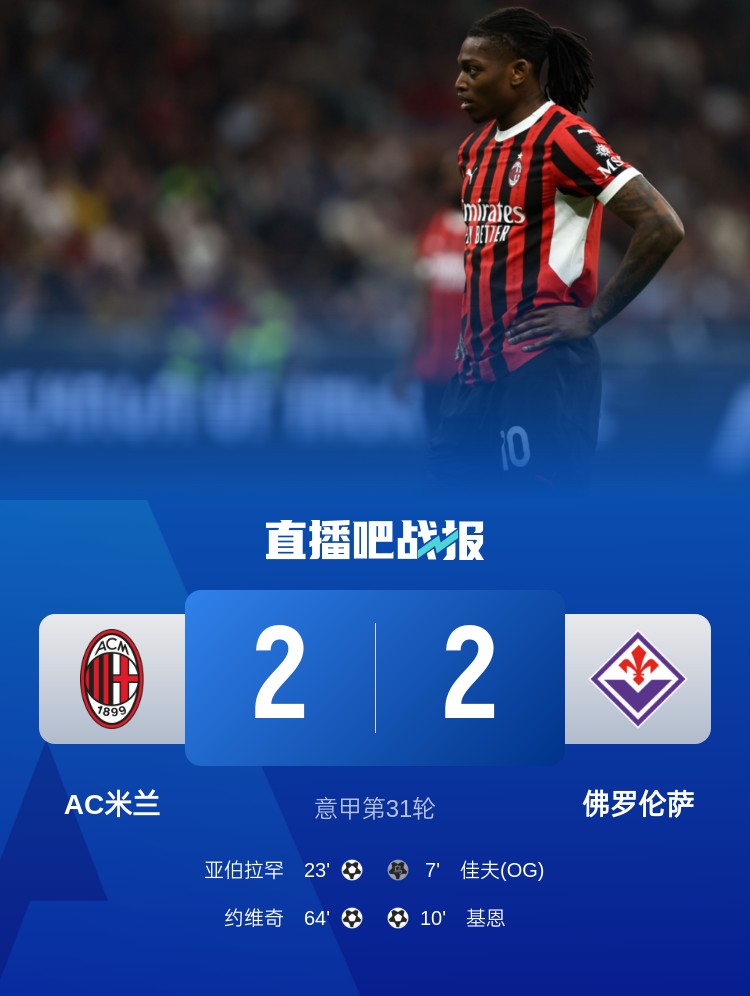  孔塞桑上任后米蘭有13場比賽先丟球落后，最終戰(zhàn)績?yōu)?勝1平6負